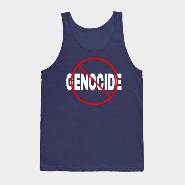 🚫 GENOCIDE - Sticker - Double-sided Tank Top by SubversiveWare